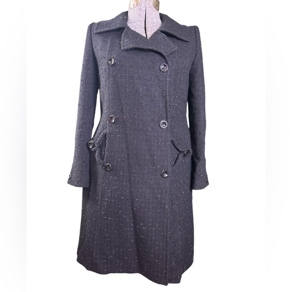 Milly an original wool black with metallic thread coat 6